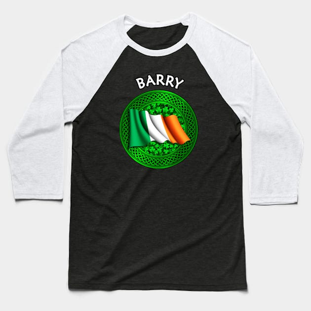 Irish Flag Clover Celtic Knot - Barry Baseball T-Shirt by Taylor'd Designs